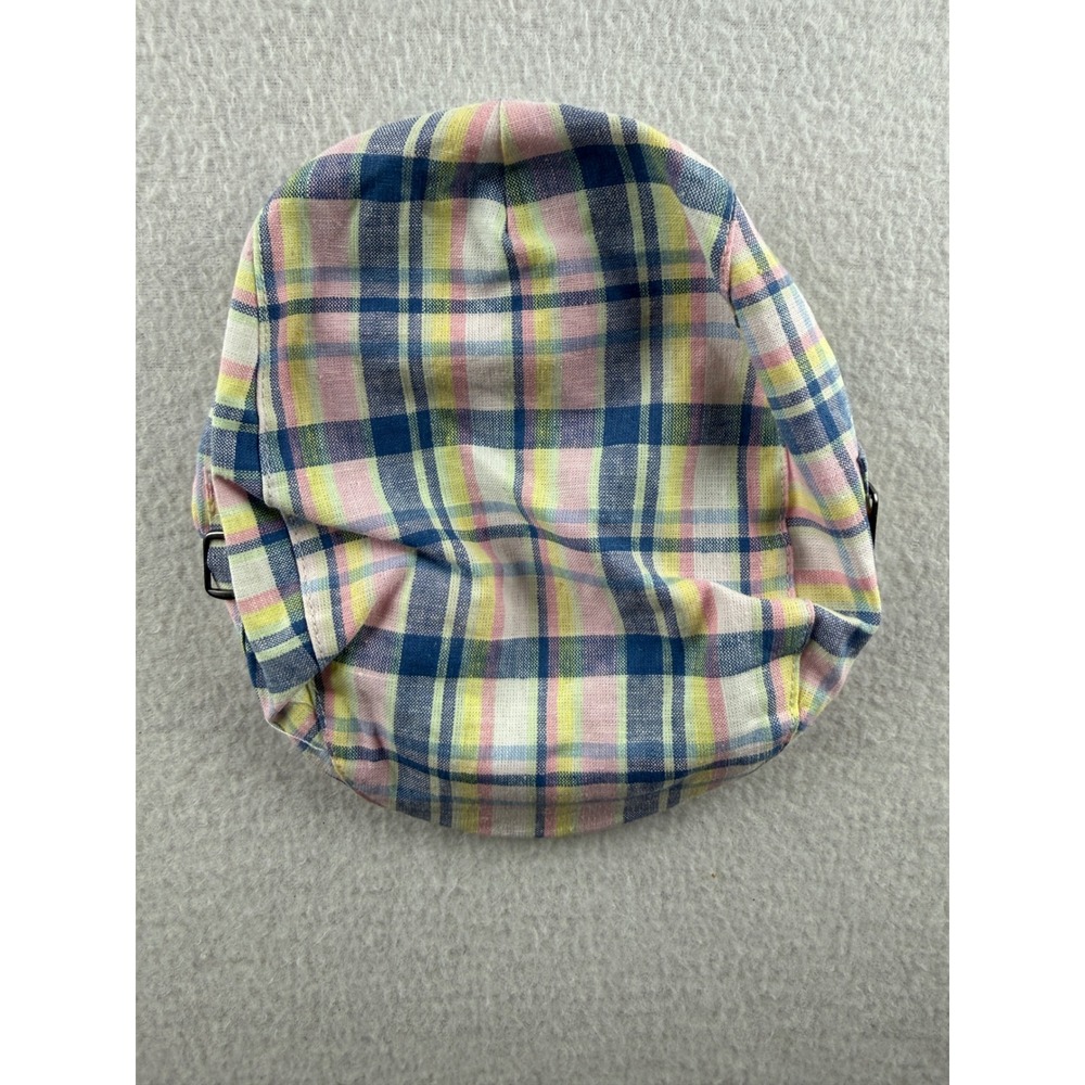 Janie and Jack Baby Boys Pastel Plaid Flat Cap Newsboy Hat 6-12 Months Blue Pink
